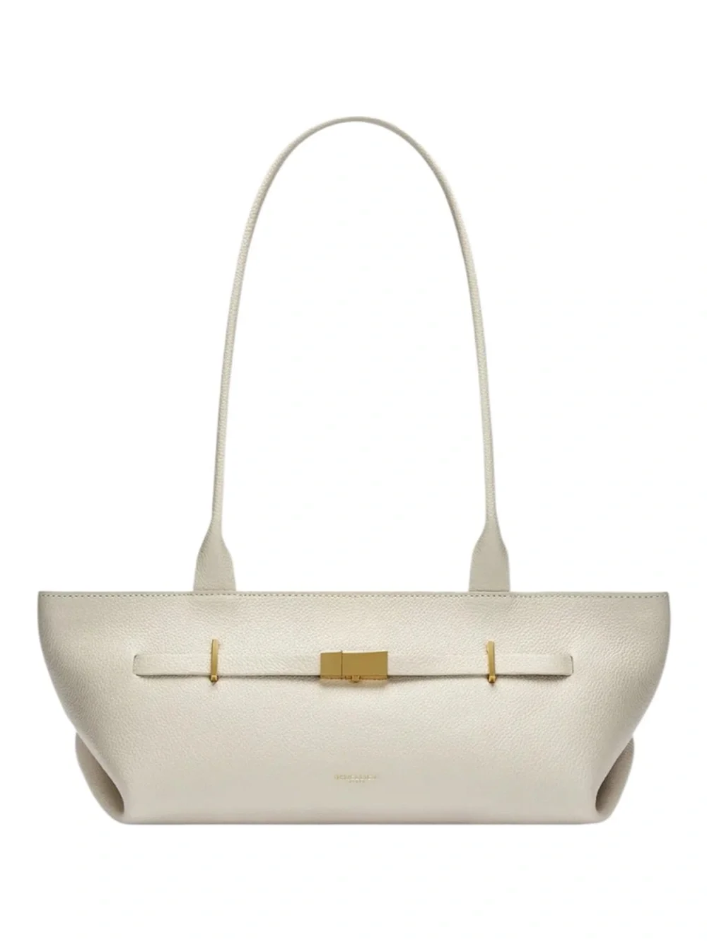 DeMellier London The New York Shoulder Bag Chalk White Grained Leather NWT